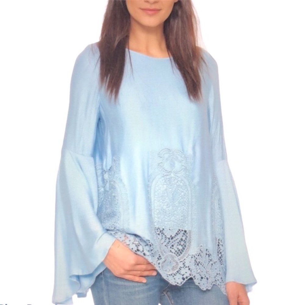 The Jet Set Diaries Verona Blue Top Size S